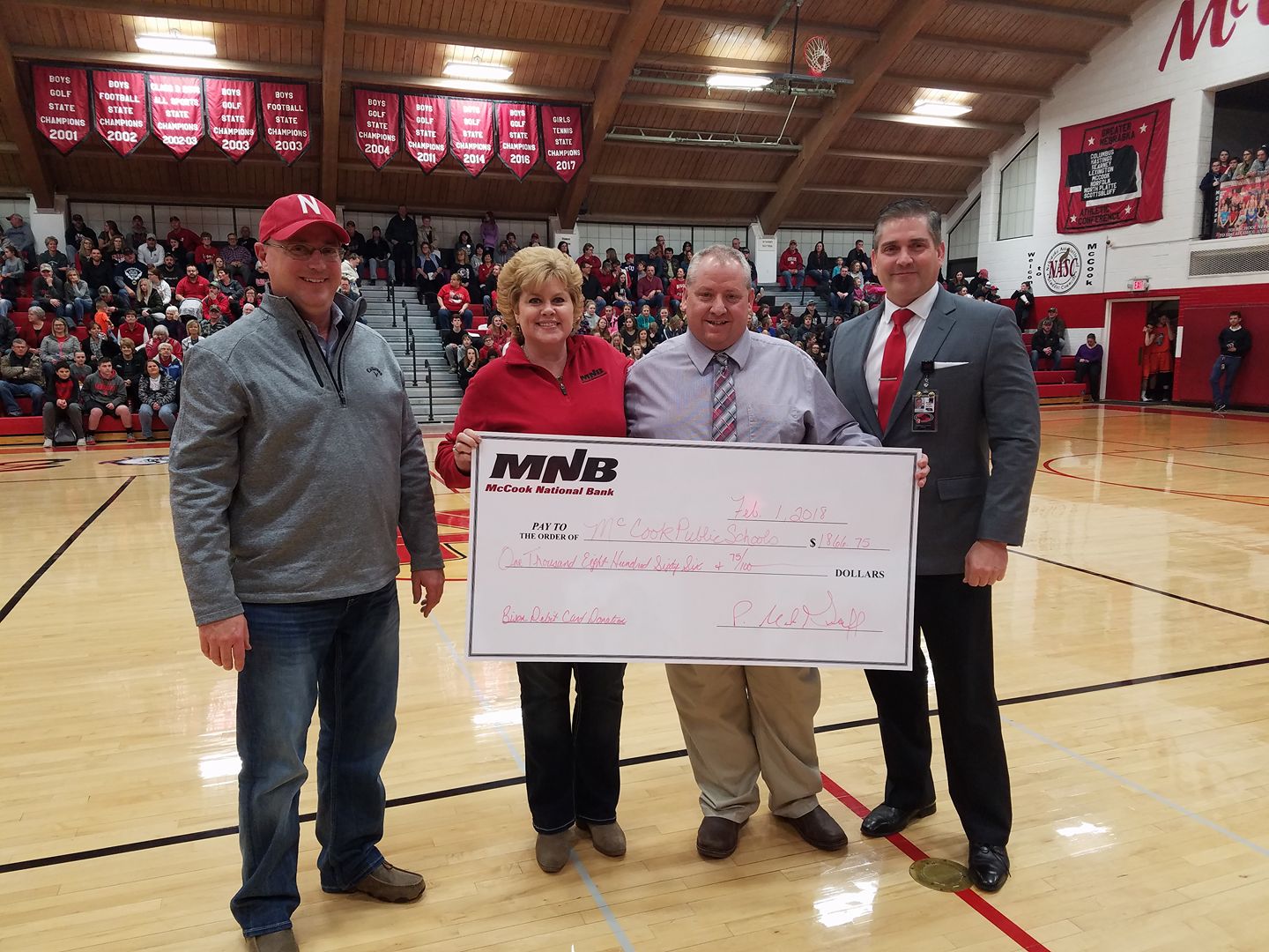 MNB Presents Donation to McCook Public Schools