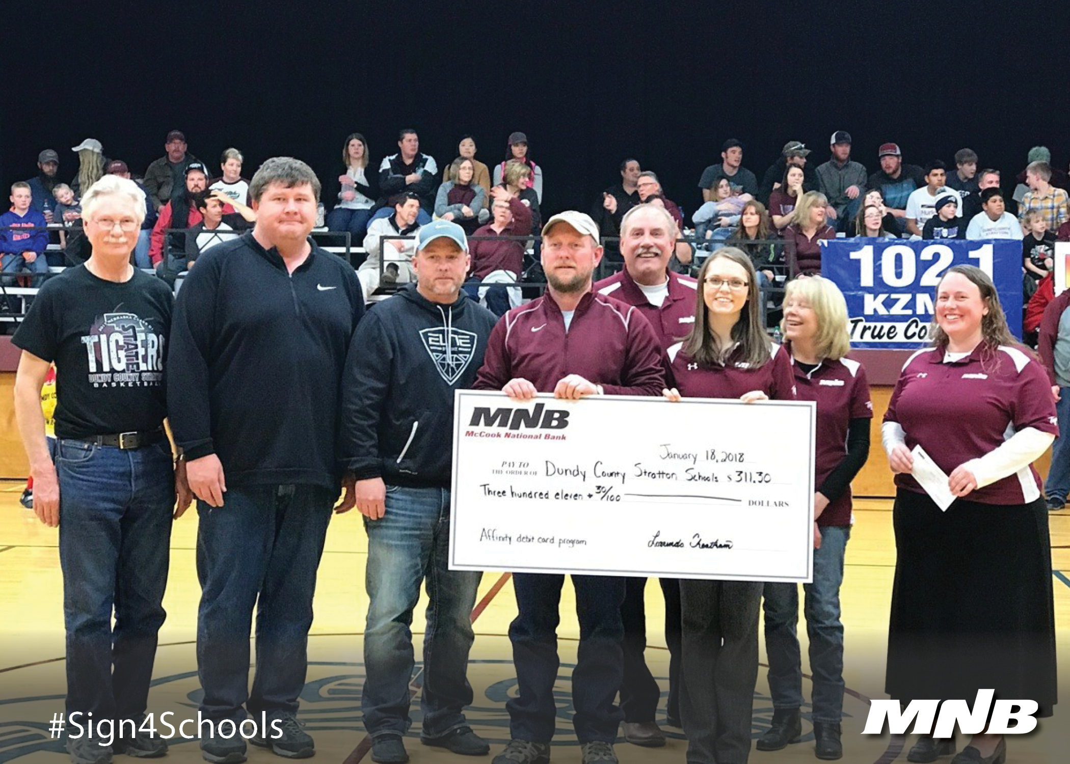 Dundy County - Stratton Public Schools Receives Donation from Tiger Debit Card Program