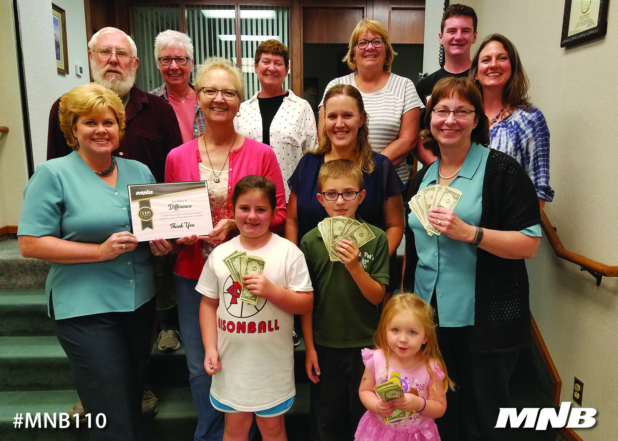 MNB presents $110 donation to The Thinkery of Southwest Nebraska