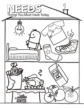 Needs Coloring Sheet
